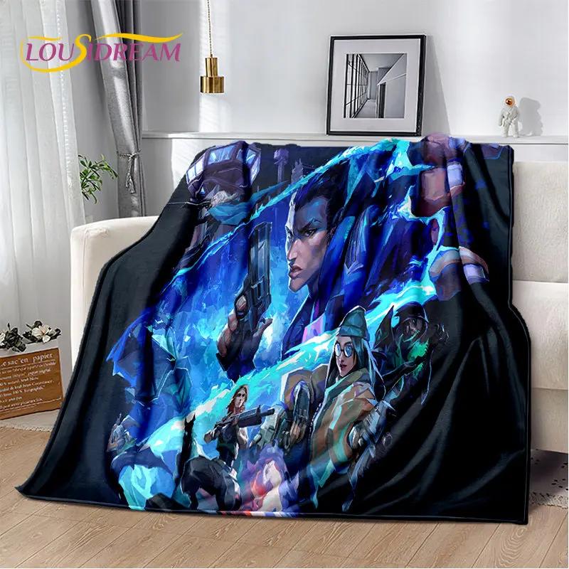 3D HD VALORANT Game Gamer Cartoon Soft Plush Blanket,Flannel Blanket Throw Blanket for Living Room Bedroom Bed Sofa Picnic Cover
