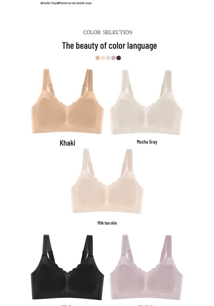 3D Honeycomb Women's Wireless Bra: Slimming, Breathable, Anti-Sagging, Seamless Design for Large Busts