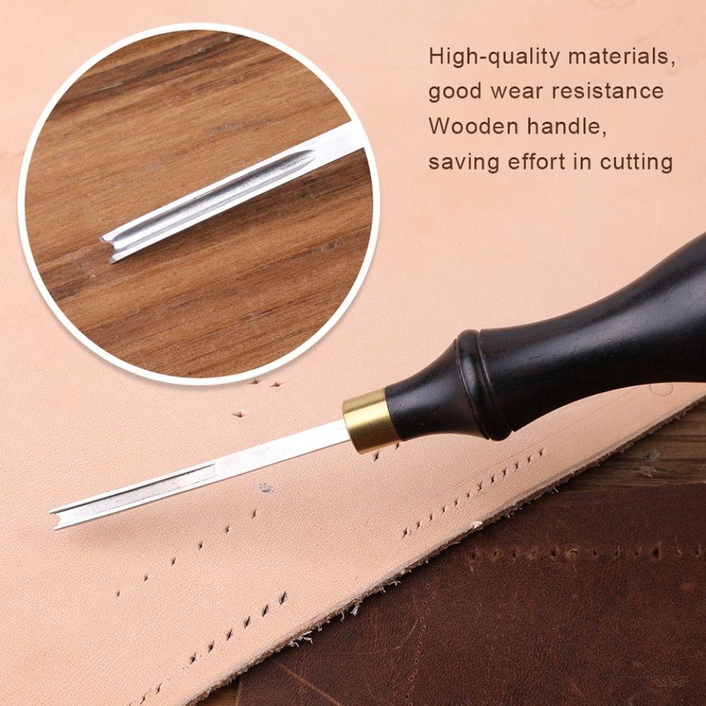 Functional Leather Edge Bevelers Wooden Handle Leather Edge Beveler  Polishing