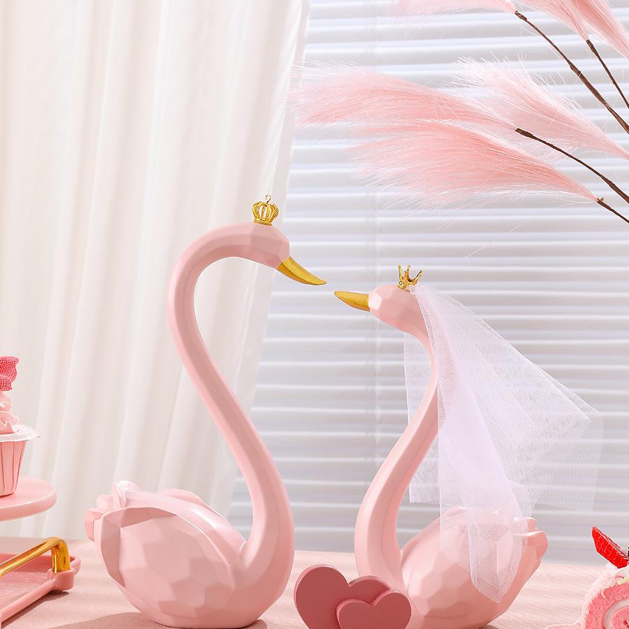 Schwan-Figurenpaar Hochzeitsgeschenke, Raumdeko & Geschenke für Frischvermählte oder beste Freundin Braut