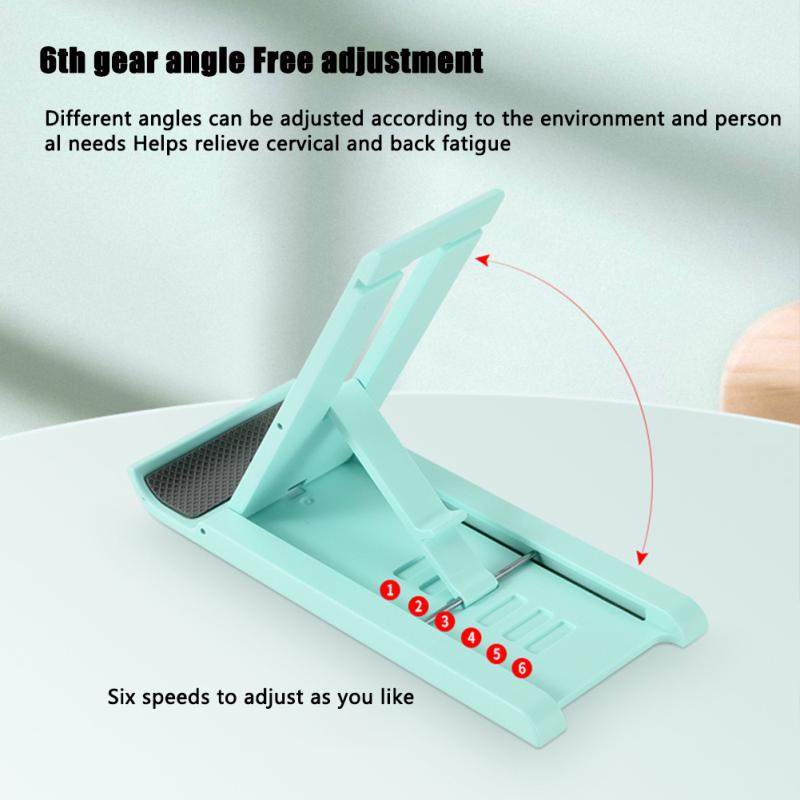 Folding Phone Holder Portable Adjustable Angle Desktop Tablet Bracket Multi-functional Hollowed Desk