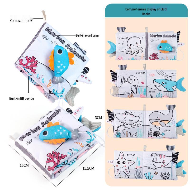 Cross-border Tear-Resistant Children's Cloth Book: Crinkle Paper Educational Toy for Early Childhood Development
