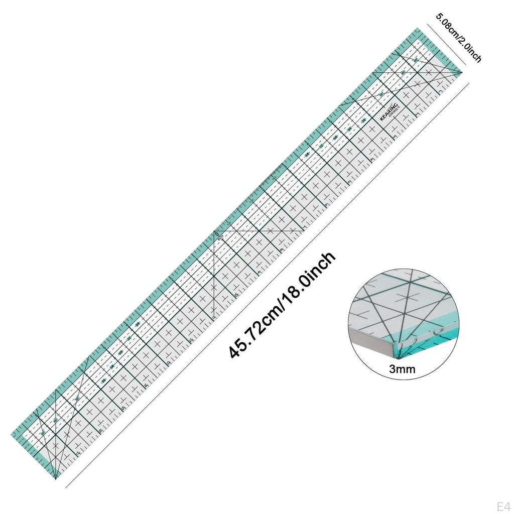 Quilting Ruler AntiSlip Sewing Patchwork Multifunctional Templates for