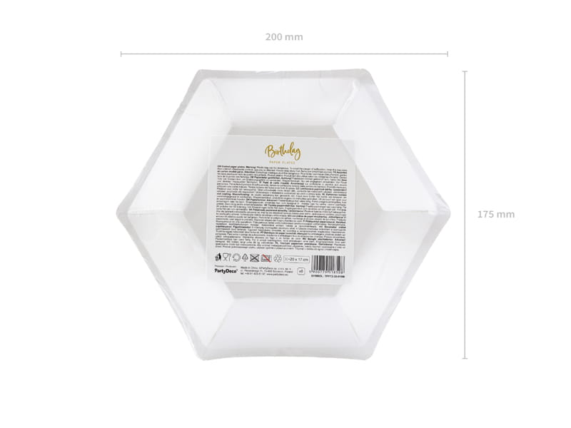 Partydeco Plates 30Th Birthday Gold 20Cm / 6 Pcs