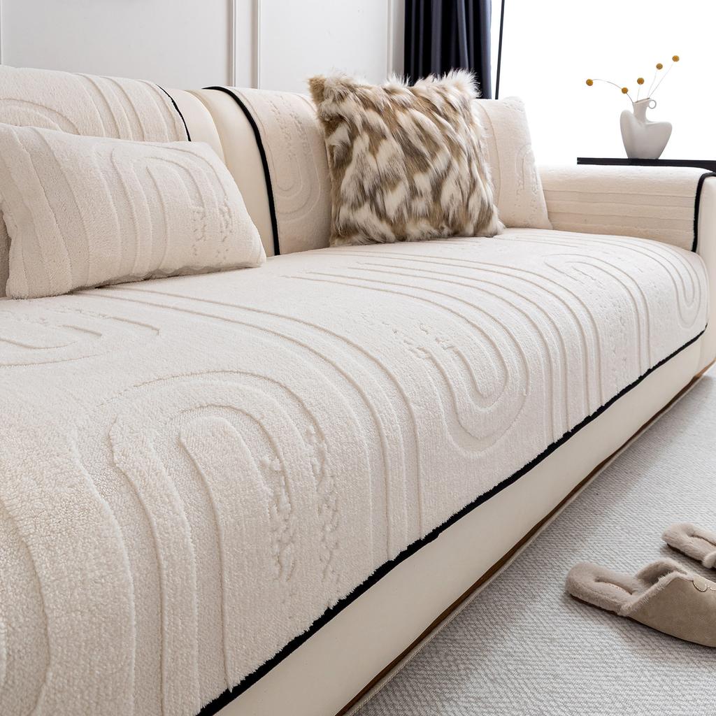 Thickened Sofa Cover for Autumn and Winter New Plush Anti Slip Warm Wear-resistant Breathable Seat Cushion Home Sofa Decoration