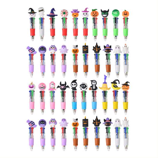 Halloween Ballpoint Pens Cute Mini Pen Set for Kids Pumpkin Ghost Bat Design Ink Pens 0.5mm Smooth Writing Gel Pens Fun Gifts for Family Friends