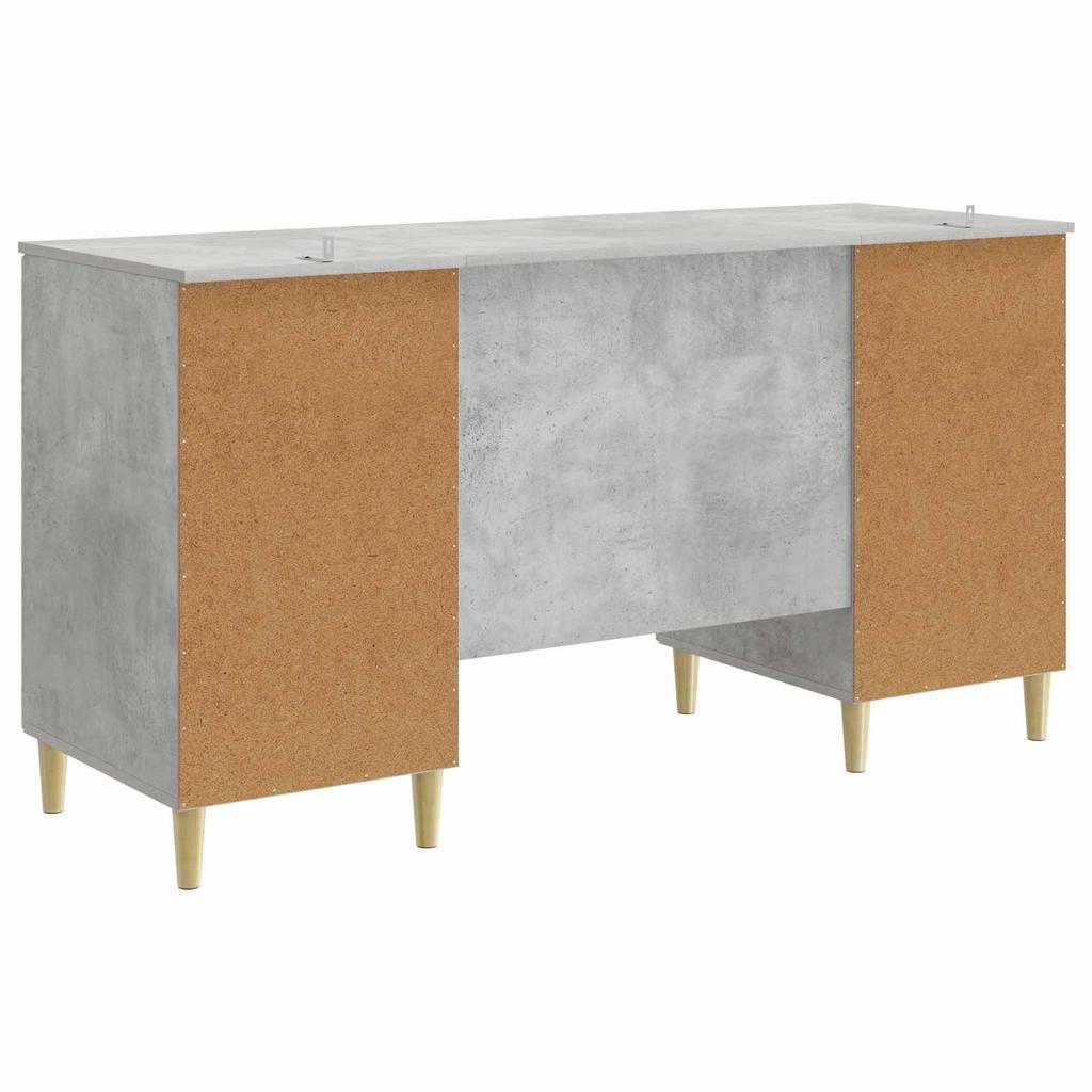 Desk Concrete Grey Particleboard 142.5 x 50 x 75 cm
