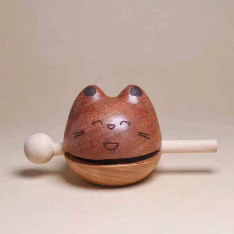 Ornement Dynamique Dieu de la Richesse en Bois Massif - Décoration Créative de Bureau ou de Voiture, Idéal comme Cadeau de Pendaison de Crémaillère, d'Ouverture ou de Décompression.