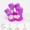 Cross-border Cartoon High-top Pet Silicone Rain Shoes Puppy Dog Going Out Non-slip Wear-resistant Waterproof Dog Shoes Teddy Foot Cover