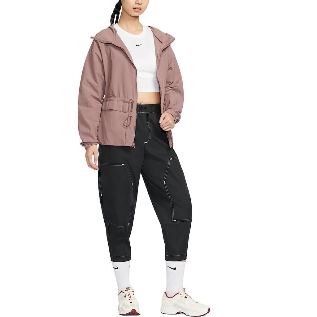 Nike Sportswearwoven SS24 Everything Jacket Women's Smokey Mauve Red Black FN3670-208