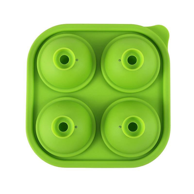 Summer Silicone Ice Compartment 4-hole with Lid Rose Diamond Ice Cube Film Ice Hockey Whisky DIY Ice Film