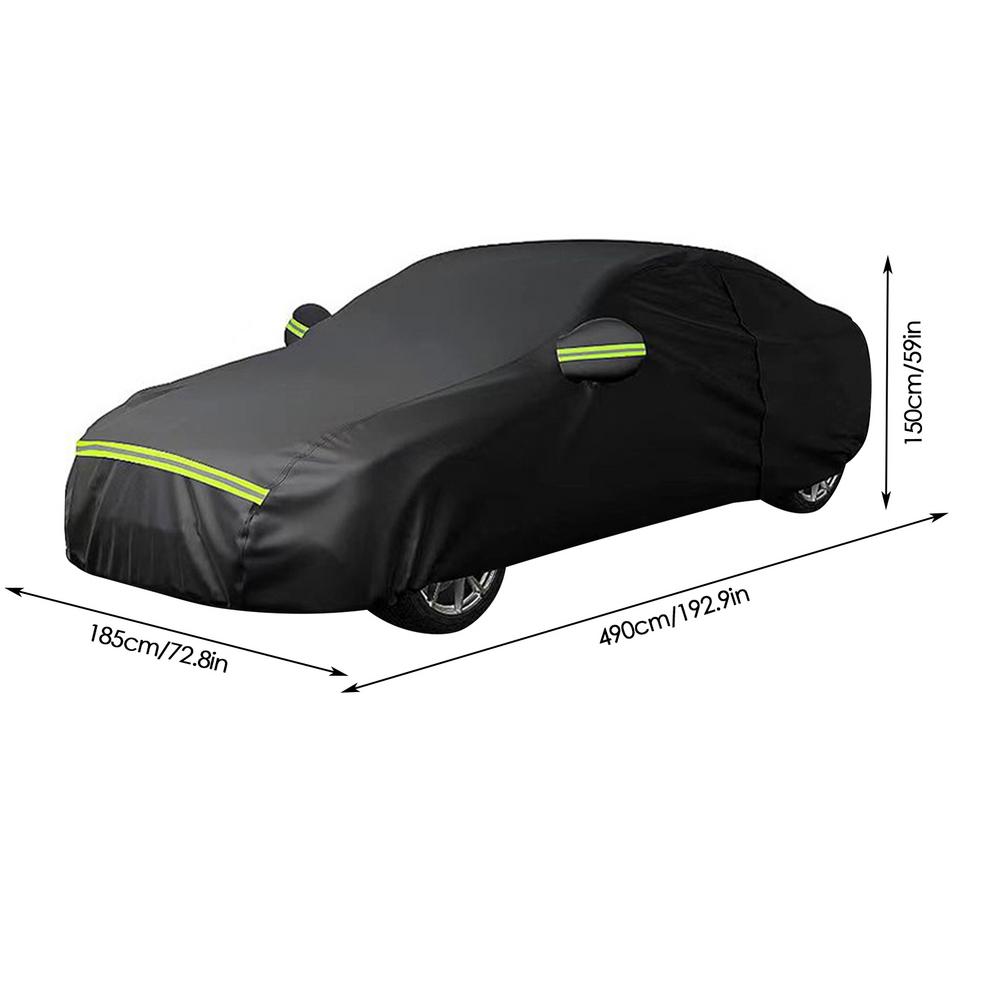 Kryt na auto Černé venkovní plachty na auto Kryty na auto Protiprachové kryty Vnější kryty Ochranné kryty na auto Kryty vozidel do každého počasí