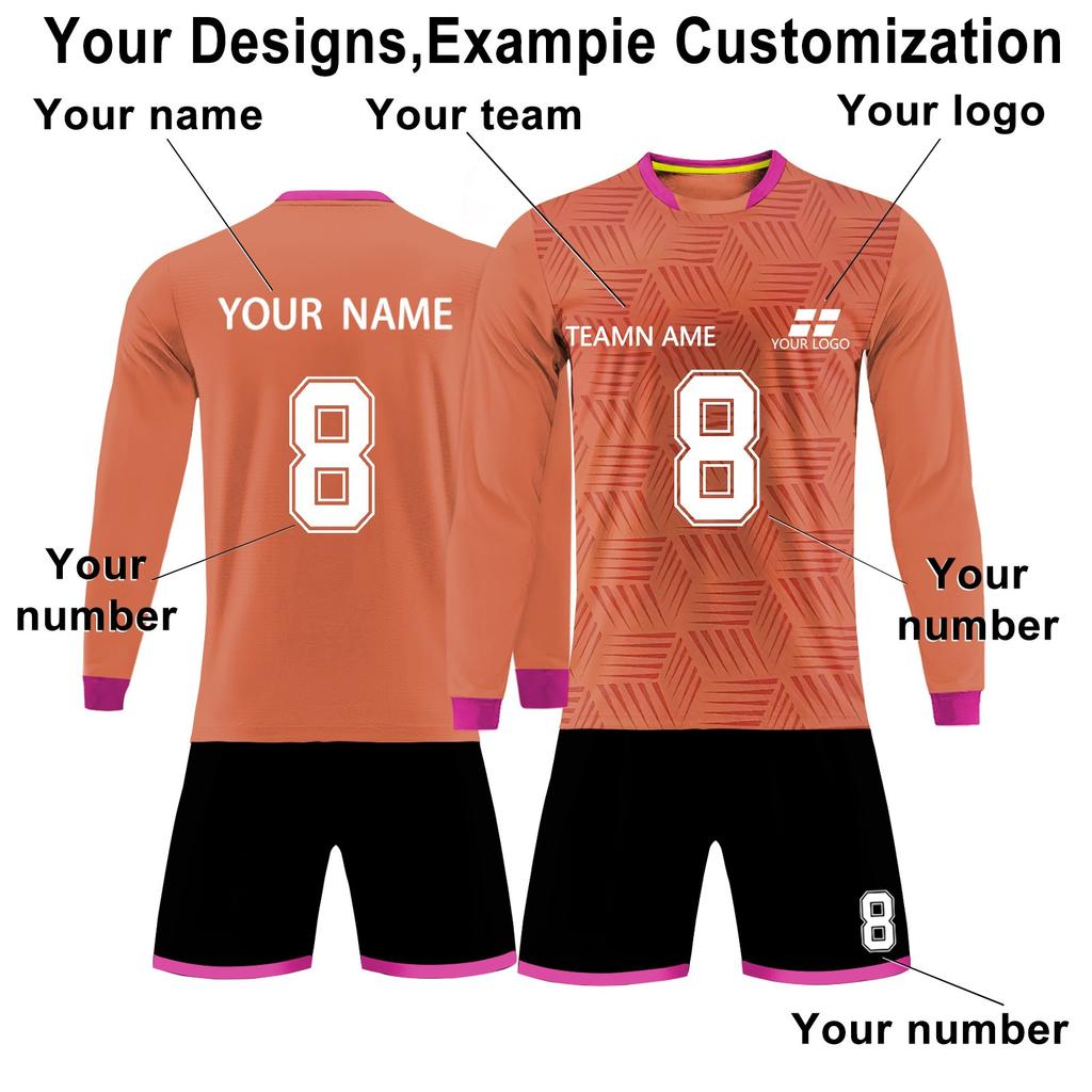 Personalised Shirts Kit Mens Girls With Name Number Custom Football Jerseys For Boys Training Suit
