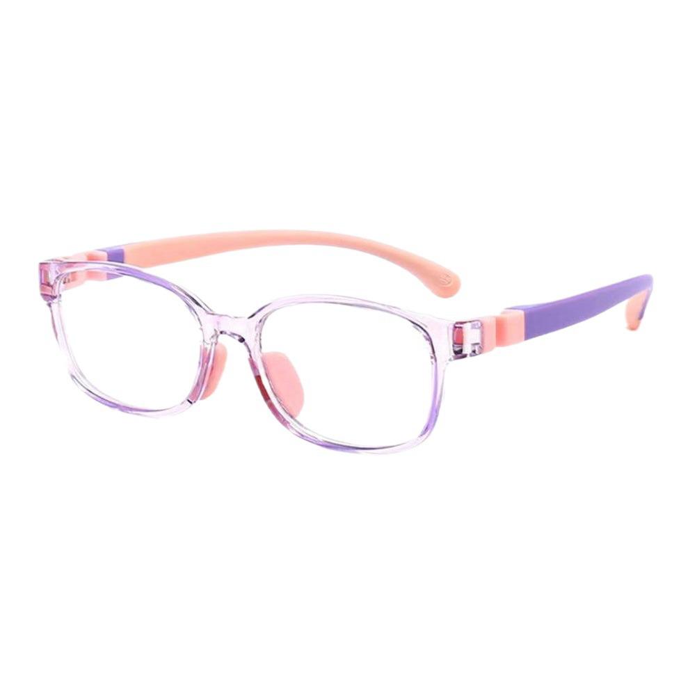Kids' Anti-Blue Light Glasses - Silicone Flat Frame for Boys & Girls