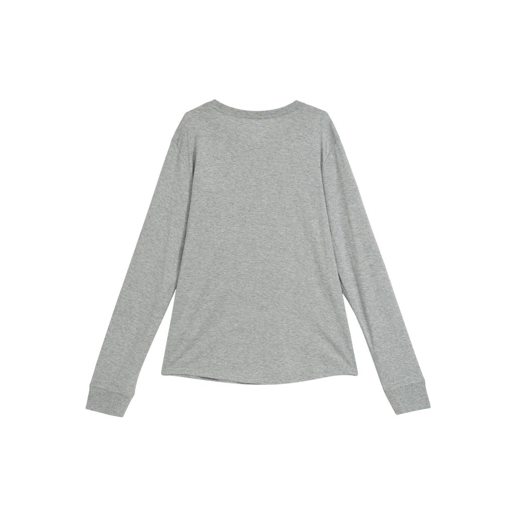 Nike Sportswear Essentials Crew Neck Logo Print Long Sleeve Sweatshirt Women Sweatshirt Gray FJ0442-063