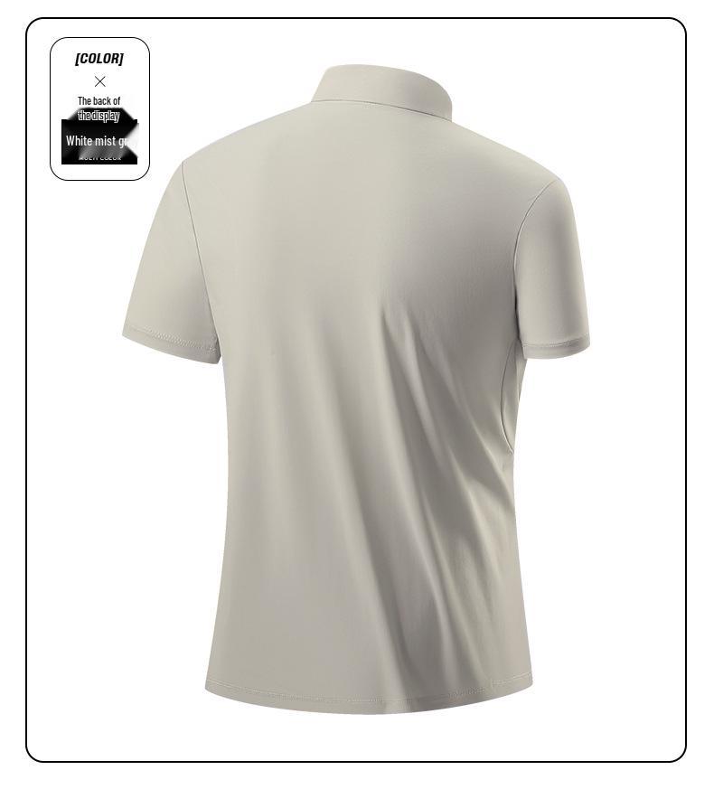 Men's Quick-Dry Outdoor Cycling & Hiking Shirt - Stand-Up Collar, Short Sleeve, Custom Logo Option