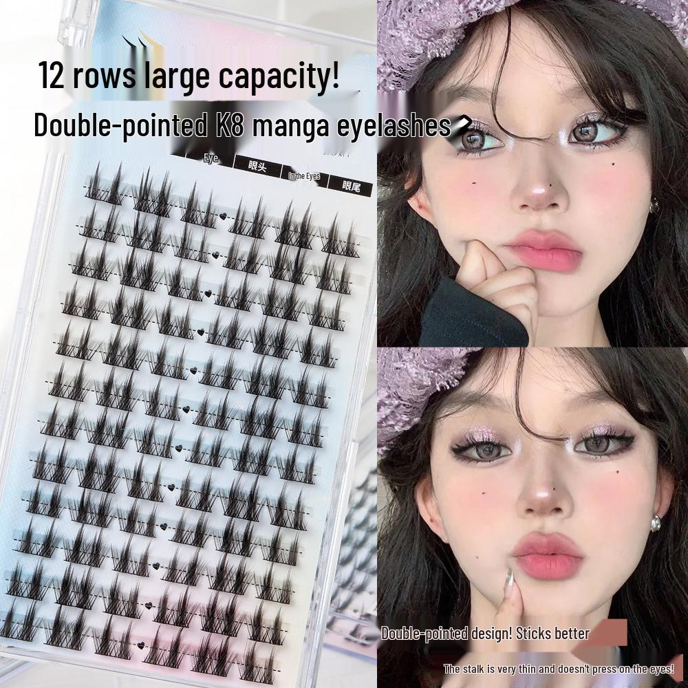 

Lazy Twins K8 Large Capacity Natural Single Cluster Comic Eyelashes