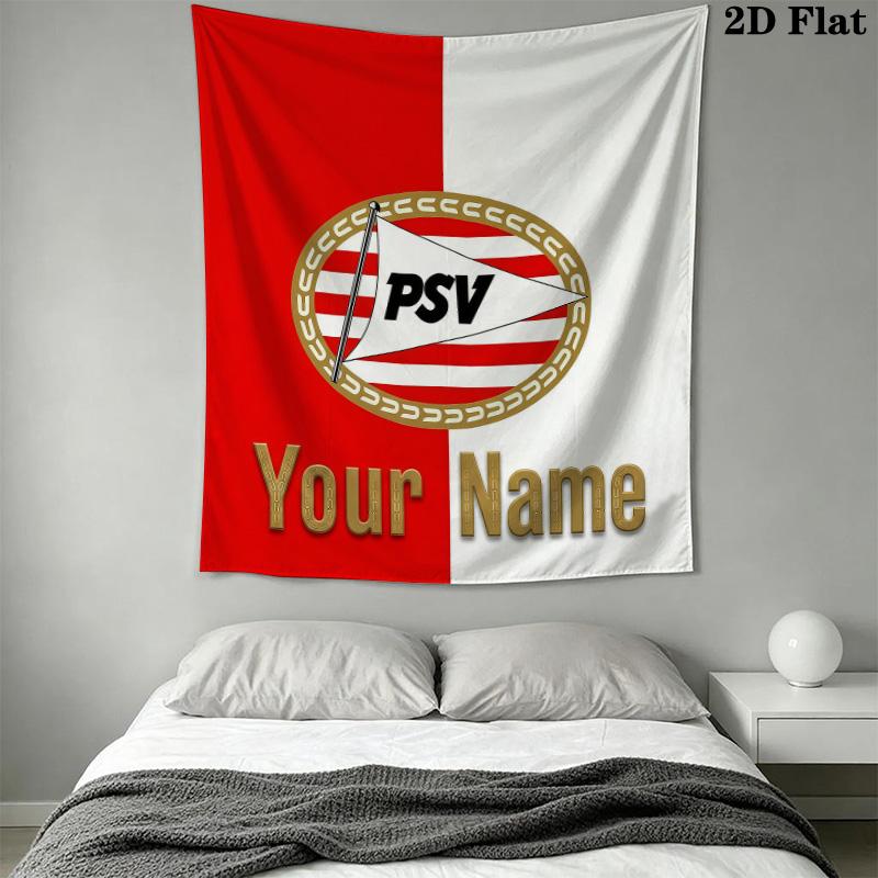 PHEilips Sport Vereniging Custom Name Wall Tapestry Aesthetic Wall Hanging Printed Fabric Blanket Decorative Tapestries for Bedroom Living Room Home D