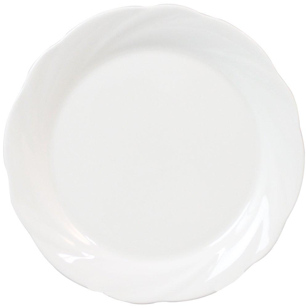 

NARUMI Spiral White Plate, 20cm, White, Stylish, Cake, Microwave, Dishwasher Safe, Made in Japan, 8382-1954