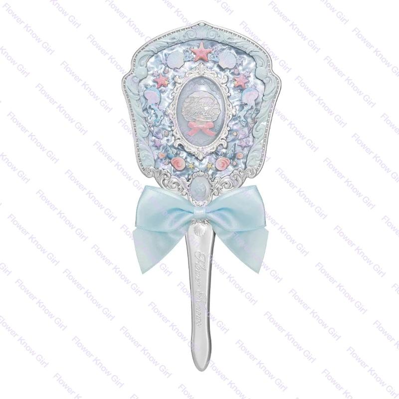 Flowerknows Specchio da Mano Portatile per Trucco Knight Unicorn Shell Pearl Collection Alta Bellezza