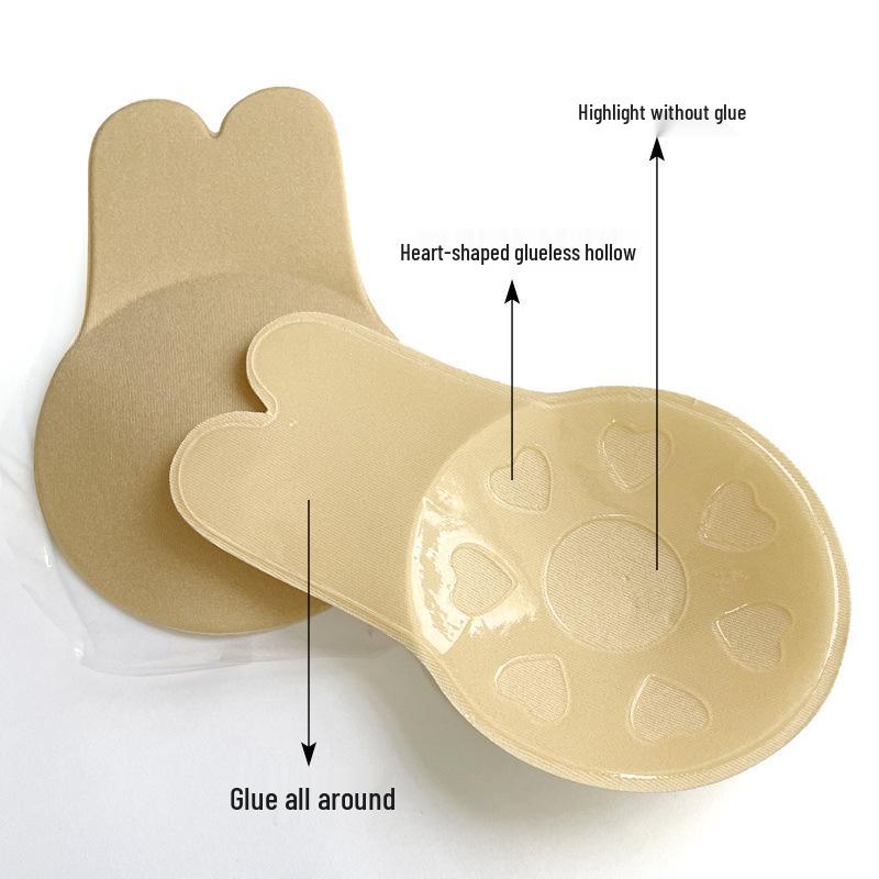 Bunny Ear Silicone Push-Up Bra: Strapless, Self-Adhesive, Invisible Uplift Nipple Covers
