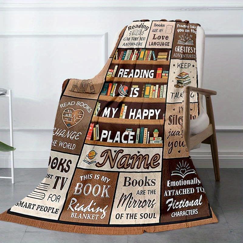 Books Customize Your Name Blanket Warm Comfortable And Soft Blankets Are Suitable For Home Lunch Break Blanket Office Sofa Sofa Gift To Relatives And