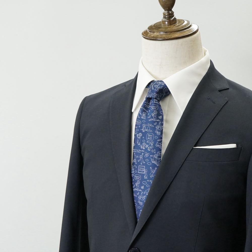 [Curious George] Tie UND49161 Blue Navy Party Brand Tie Character Gift