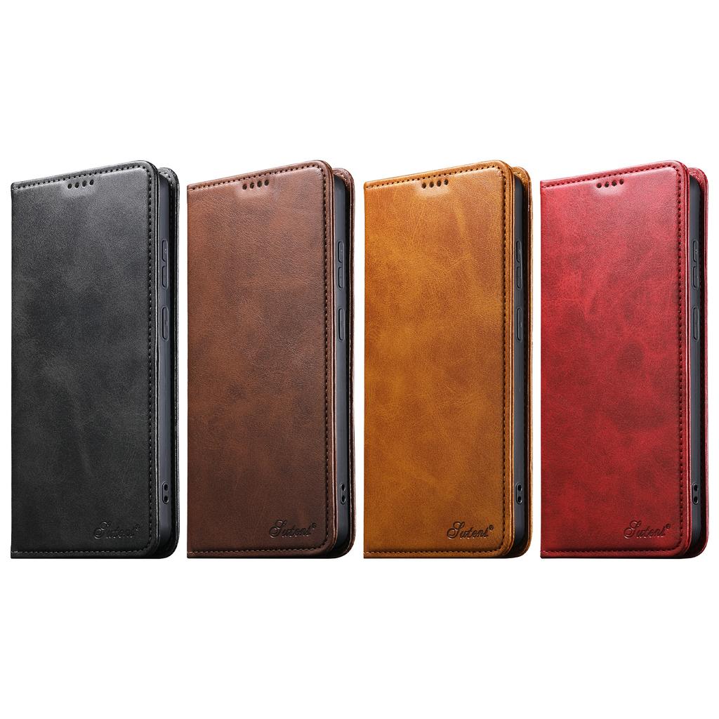 Business Magnetické Kožené Pouzdro na Telefon s Přihrádkami na Karty pro Samsung S26 Ultra S25 Plus S24 S23 S22 Taška Flip Book Kryt s Opěrkou