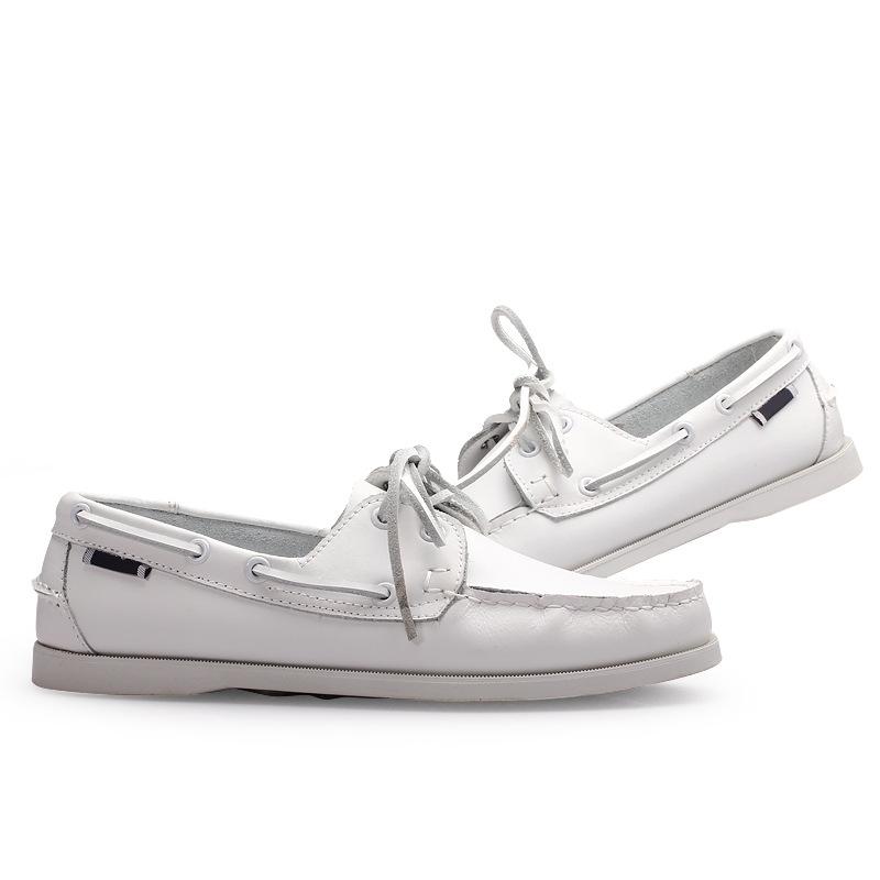 Sailing Shoes Men's Two-layer Cowhide Thin-soled Business Versatile Shoes Foreign Trade British Style Casual Driving Shoes Handmade Shoes