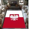 Poland Printed Flannel Area Rug Non Slip Soft Polyester Floor Carpet Indoor Decor Mat for Bedroom Living Room Sofa