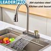 Kitchen Sink Faucet Household Pull-out 304 Stainless Steel Faucet Chrome Plated Gun Gray Hot And Cold Water Tap