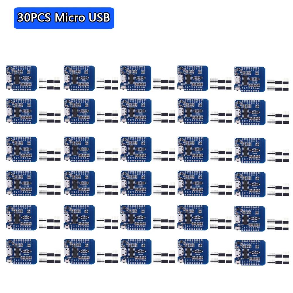 50-1PCS ESP8266 ESP-12F ESP-12 Type-C USB Wemos D1 Mini Wifi Development Board D1 Mini Nodemcu Lua Iot Board 3.3V Met Pins