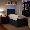Maison Exclusive - Sommier à lattes de lit avec matelas Noir 90x200 cm Velours