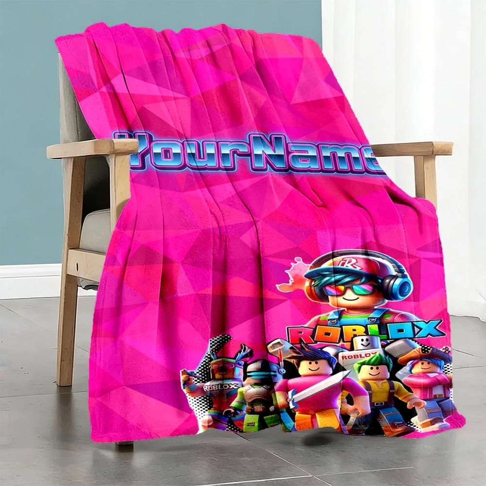 Roblox 121 Customize Text Blanket Throw Personalized Blanket Durable Comfort Perfect for Livingroom Bedding Office Home Decor