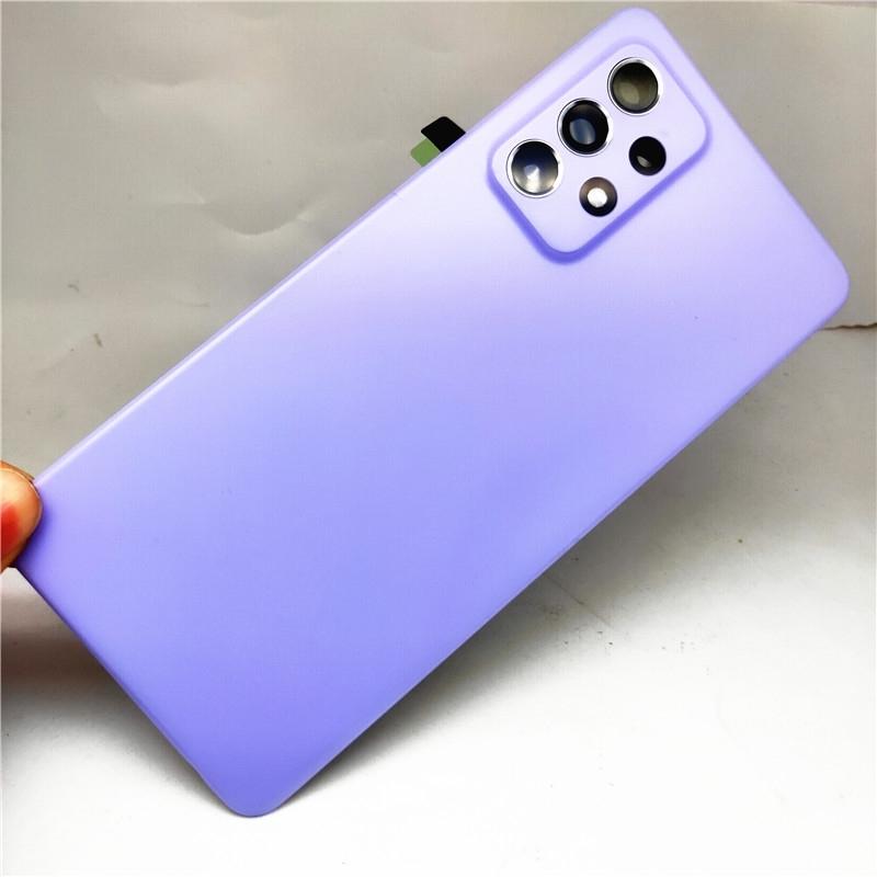 

Задняя крышка для Samsung Galaxy A52 4G 5G A525 A526, крышка батарейного отсека для Galaxy A52s A528, задняя крышка с объективом камеры A52s Purple