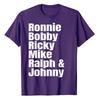 Ronnie Bobby Ricky Mike Ralph and Johnny TShirt for Women Unisex Clothing Graphic Tee Casual Tops Y2k Letters Printed Name Apparel