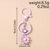 Cute Enamel Flower Keychain Women Girls Key Ring Pendants for Handbag Decor Handmade Key Chain Jewelry Gift