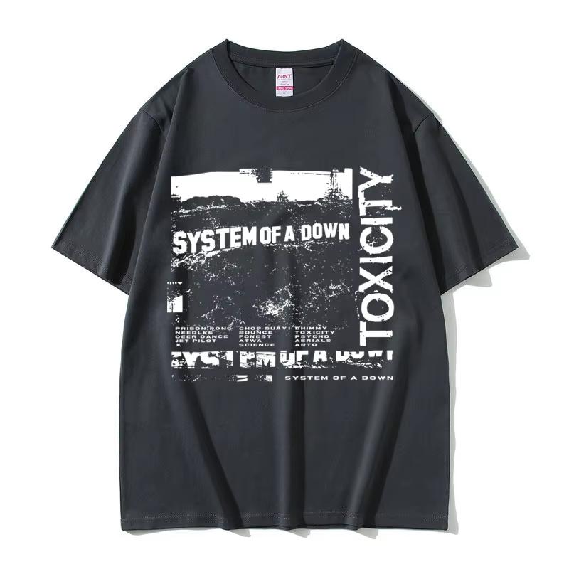 2026 System Of A Down Toxicity Album Graphic Unisex Unisex Gothic Rock Oversized Streetwear Unisexs 90s Alternative Metal Tees