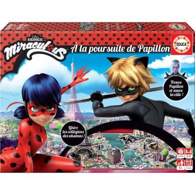 Επιτραπέζιο παιχνίδι - EDUCA - Miraculous Ladybug : Στην Καταδίωξη της Πεταλούδας - Μάχη με ζάρια για να σώσουμε το Παρίσι