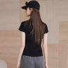 Casual Animal Patch Knit Short Sleeve T-Shirt
