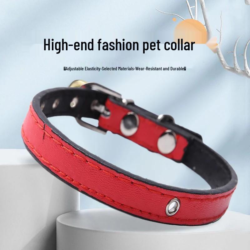 

Adjustable Leather Pet Collar, Breathable Neck Gaiter for Large, Medium, and Small Dogs & Cats
