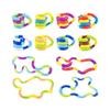 24 Pezzi Corda Arcobaleno Circolare Intrecciata Giocattolo Fidget - Terapia Sensoriale per Autismo Giocattolo Fidget Antistress Bambini