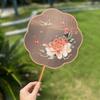 Traditional Chinese Style Double-Sided Su Embroidery Fan Ancient Round Fan Birthday Gift Han Ethnic Dance Photography Fan