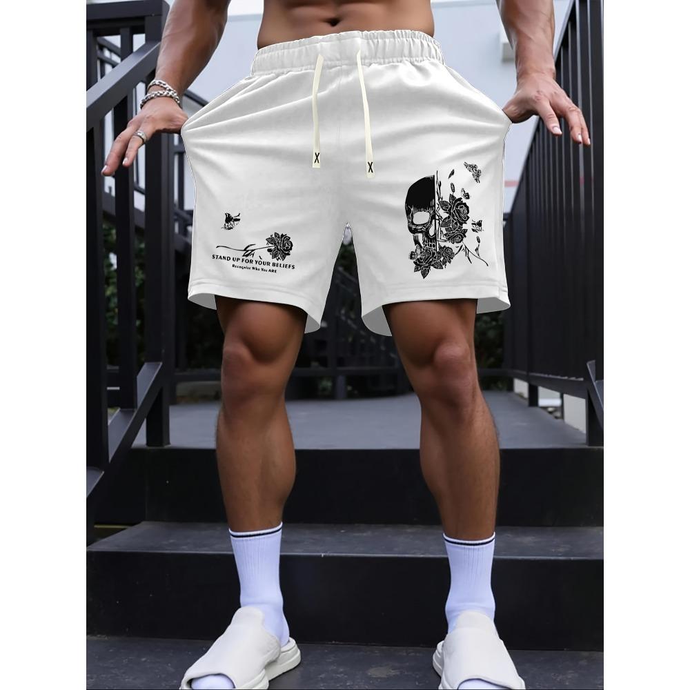 

Streetwear Style Printed Men s Shorts Summer Thin Outerwear Versatile Loose Straight-Leg Sports Five-Point Pants XL