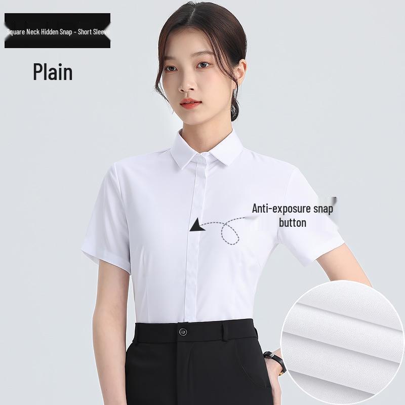 Cămașă Profesională cu Mânecă Lungă Albă pentru Femei - Primăvară/Toamnă Stil Coreean Croială Slim Top Formal