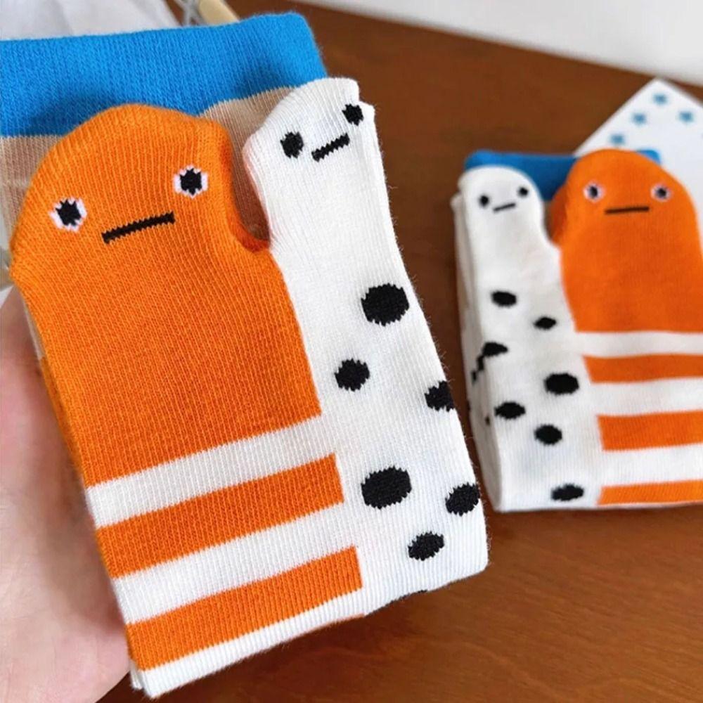 1pair Breathable Short Socks Casual Fish Pattern Socks Fashion Tabi Socks  Daily Wear