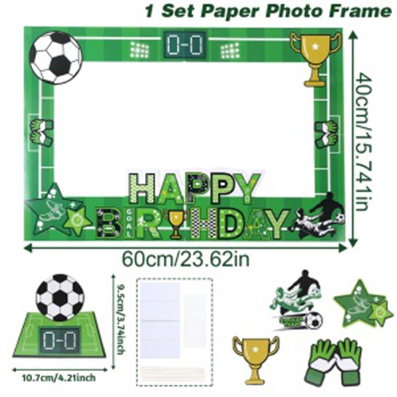 Soccer Cake Topper Boy Girl Soccer Happy Birthday Cupcake Toppers Party Dessert Football Theme Party Baby Shower Baking Supplies