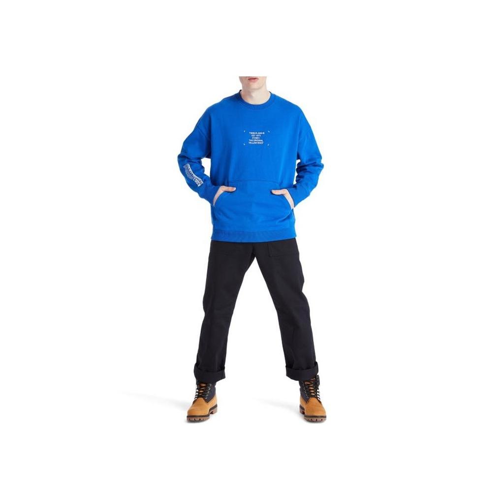 Timberland Sportpullover mit Buchstabenprint Rundhalsausschnitt Sweatshirt Herren Sweatshirt Blau A2ABS-I55