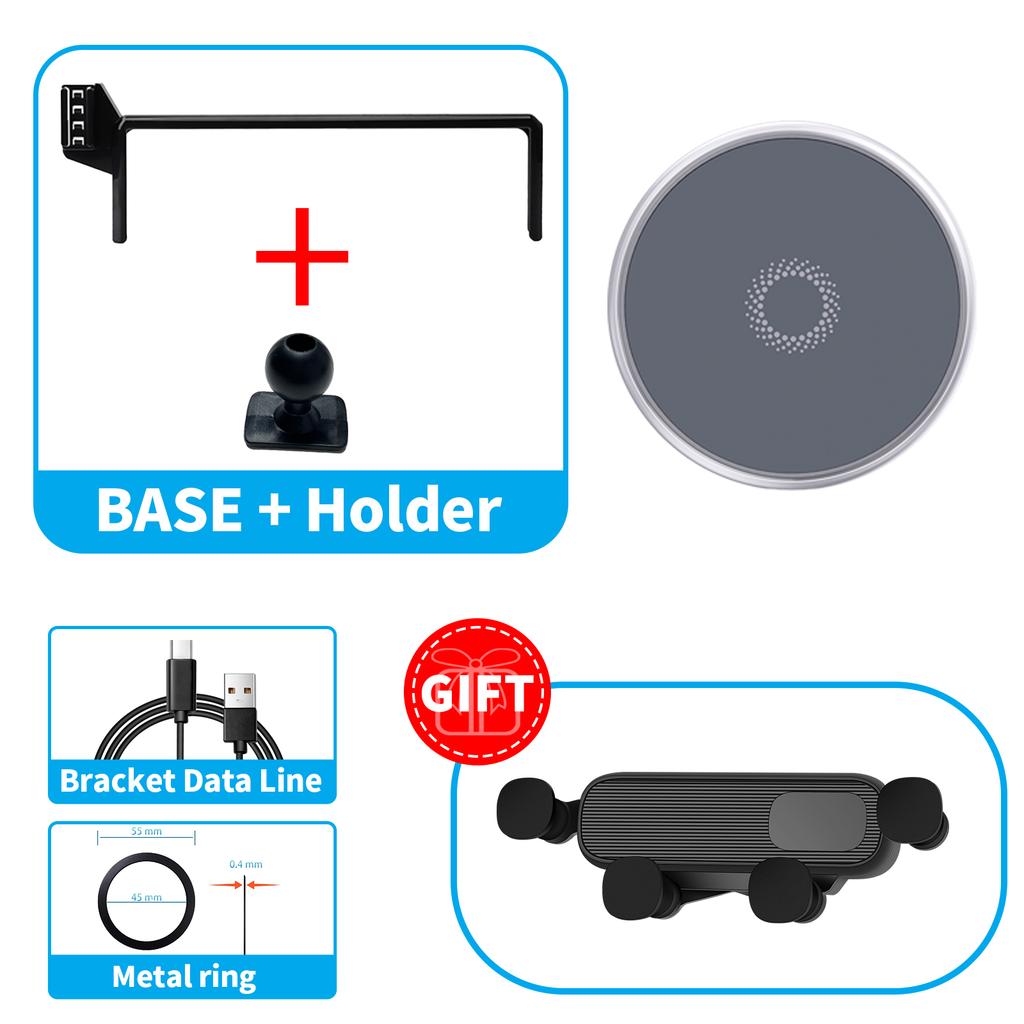 For Toyota Land Cruiser LC300 GRX 2024 Car Phone Holder Screen Fixed Navigation Bracket Base Wireless Charging