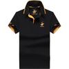 TrendHub Embroidery Men's Polo Shirts High Quality Short Sleeve Solid Color Cotton Male Tees
